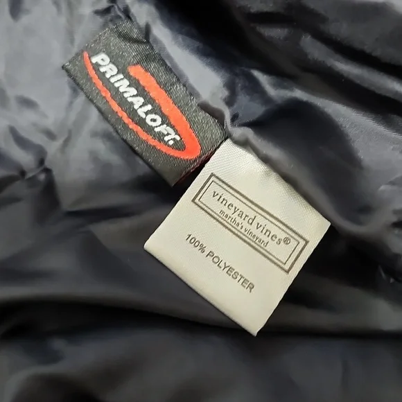 Vineyard Vines Martha Vineyard Black Puffer Vest Jacket Men's Size S Small - Picture 10 of 12